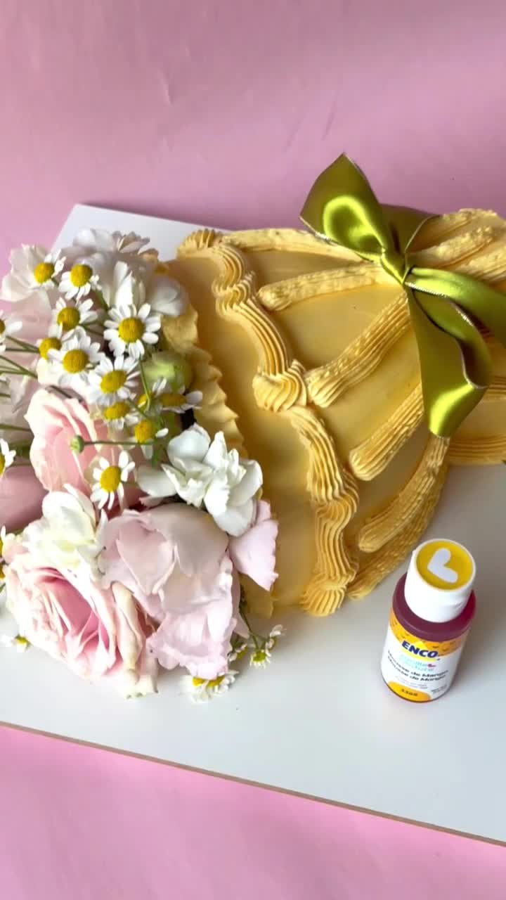 birthday cake rosette bouquet